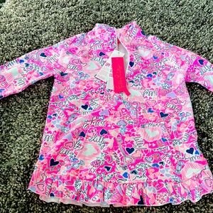 Lilly Pulitzer Girls UPF50+ Mini Killian Popo Size L (8-10) NEW WITH TAGS!